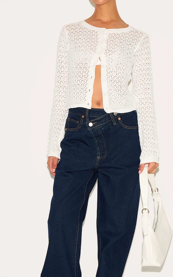 ASYMMETRIC WAIST INDIGO BOOTCUT JEANS β BOLD STRUCTURE MEETS MODERN EDGE πβ¨