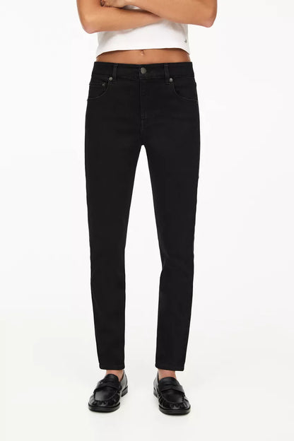 👖 Black Skinny Jeans for Women - High-Waisted, Slim Fit 👖