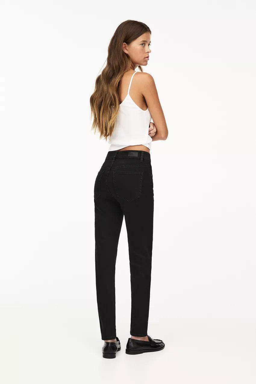 👖 Black Skinny Jeans for Women - High-Waisted, Slim Fit 👖