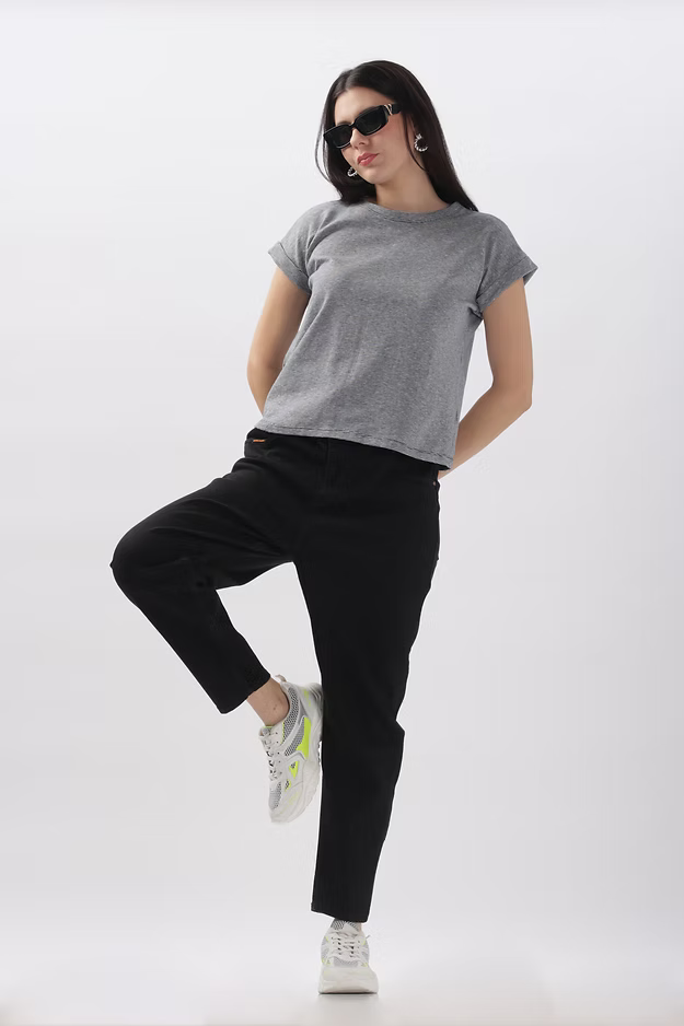 Slouchy Mom Fit Black Jeans for Women 👖