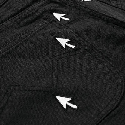 BLACK TAPERED PANTS WITH WHITE CURSOR PRINT – STATEMENT STREETWEAR STYLE 🖱️🖤