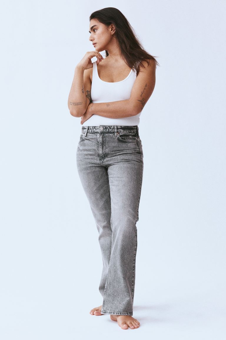 STEEL GRAY HIGH-RISE BOOTCUT JEANS WITH COMFORT STRETCH 🩶👖
