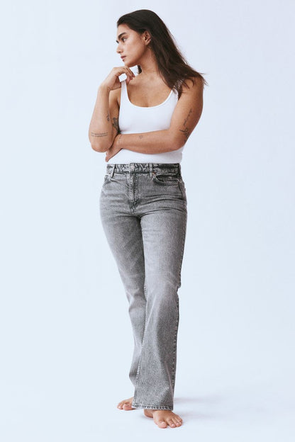 STEEL GRAY HIGH-RISE BOOTCUT JEANS WITH COMFORT STRETCH 🩶👖