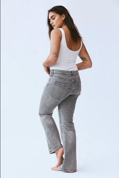 STEEL GRAY HIGH-RISE BOOTCUT JEANS WITH COMFORT STRETCH 🩶👖