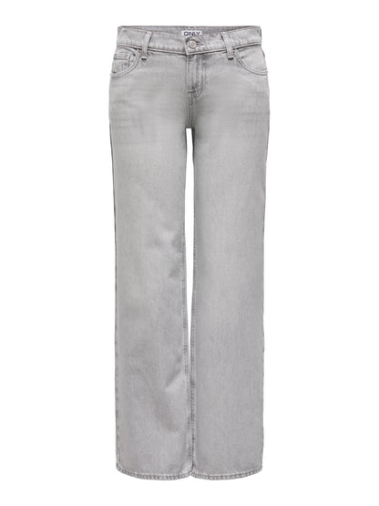 WIDE LEG GRAY COLOR, HIGH RISE JEANS
